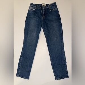 Current/Elliott Dark Blue Straight Leg Jeans